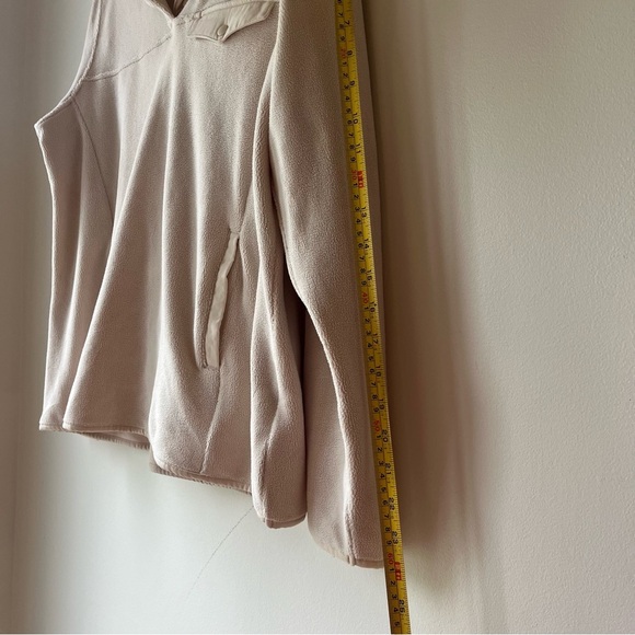32 Degrees HEAT Beige Fleece Pullover Sweater L Sherpa Snap Collar Cozy Warm - Picture 7 of 11